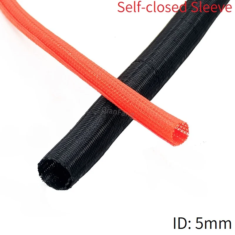 5mm Cable Sleeve PET Expandable Braided Self Closing Cable Management Loom Insulated Split Harness Sheath Wire Wrap Protection