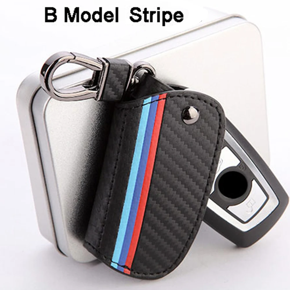 Leather Car Key Case holder For BMW E90 E60 E70 E87 1 3 5 6 Series M3 M5 X1 X5 X6 Z4 Keychain Holder Protector Cover Bag Auto