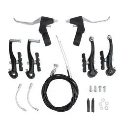 Bicycle V Brake Kit Alloy MTB Rode Bike V Brake Set And Cable (Front+Rear) Set Brake Bicycle Parts Cycling Accessories bicicleta