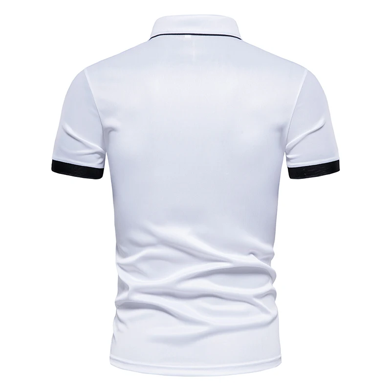 HDDHDHH Brand Print Men's short-sleeved casual polo shirt Fashion stitching printed polo shirt