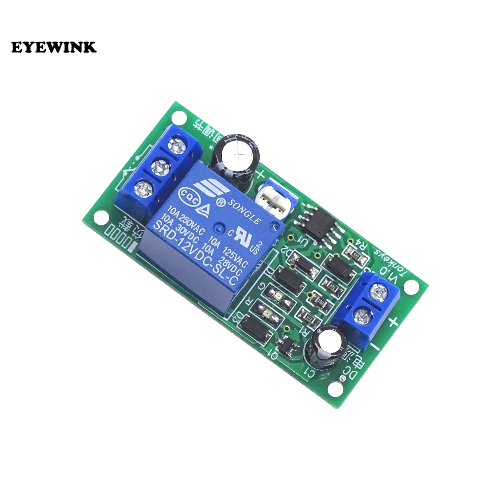 NE555 DC 12 v Driving Delay Time Delay Relay Module Adjustable Timer Switch AC 250 v 10A DC 30 v 1 ~ 60 second Adjustable Switch