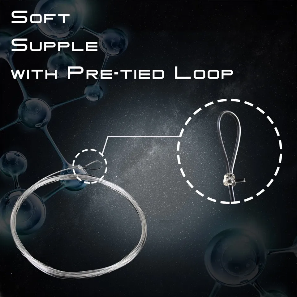 Maximumcatch 6pc 10-30LB 10FT Saltwater Tapered Leader Fly Fishing Leader Line with Loops Clear Color Fishing Cord
