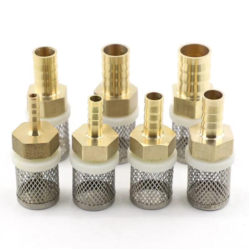 1pc 6~19mm Hose Filter Car Wash Garden Irrigation Filters Brass Strainer Sprayer Pump Filtering Stainless Steel Mesh Filter