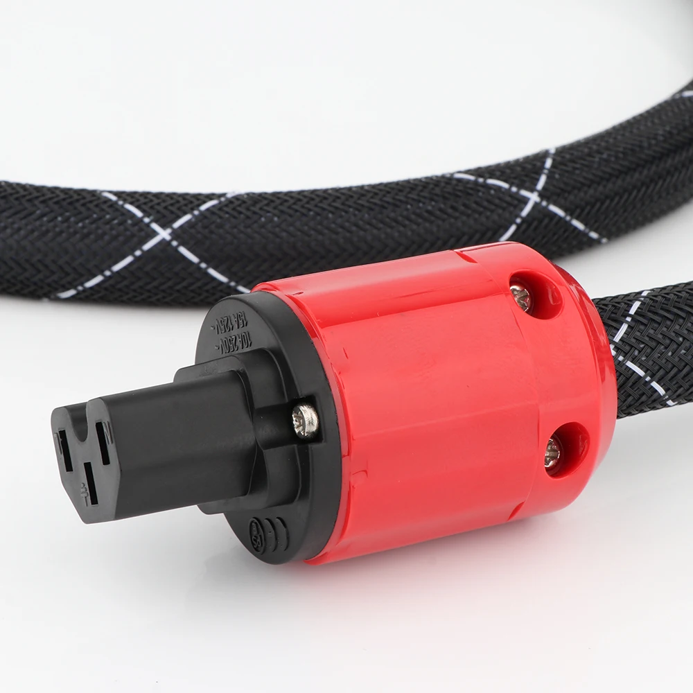 10AWG HiFi وصلة كابل الطاقة الاتحاد الأوروبي/الولايات المتحدة/الاتحاد الأفريقي التيار المتناوب الحبل التيار المتناوب اوديوفيلي مع الاتحاد الأوروبي الروديوم مطلي التوصيل ل HiFi مكبر للصوت CD مشغل ديفيدي