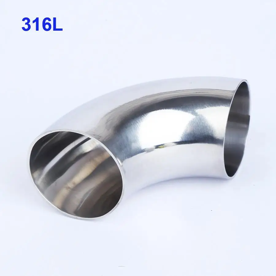 

53mm ID 57mm 2.25" OD SUS 316L Stainless Steel 90 Degree Elbow Sanitary Pipe Fitting Home Brew Beer Wine