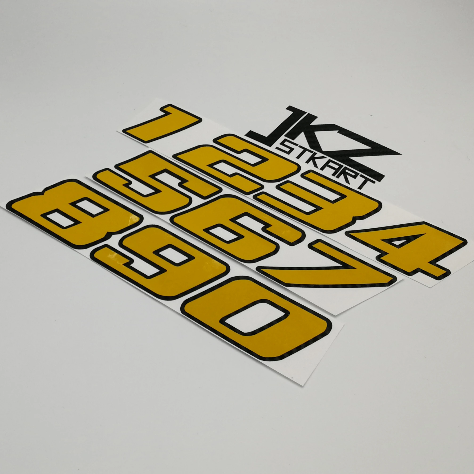 Decal Vinyl Die Cut Vinyl Reflective yellow with black outline Number 2 Layers Sticker For Car Motorcycle ATV etc. Outdoor