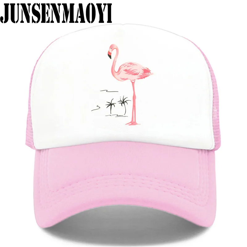 

New Flamingo Cap Girls Women Hat Pink Rose Cap Cute Lovely Summer Caps Hat Hip Hop Mesh Baseball Caps Hat for Women Kids Kid