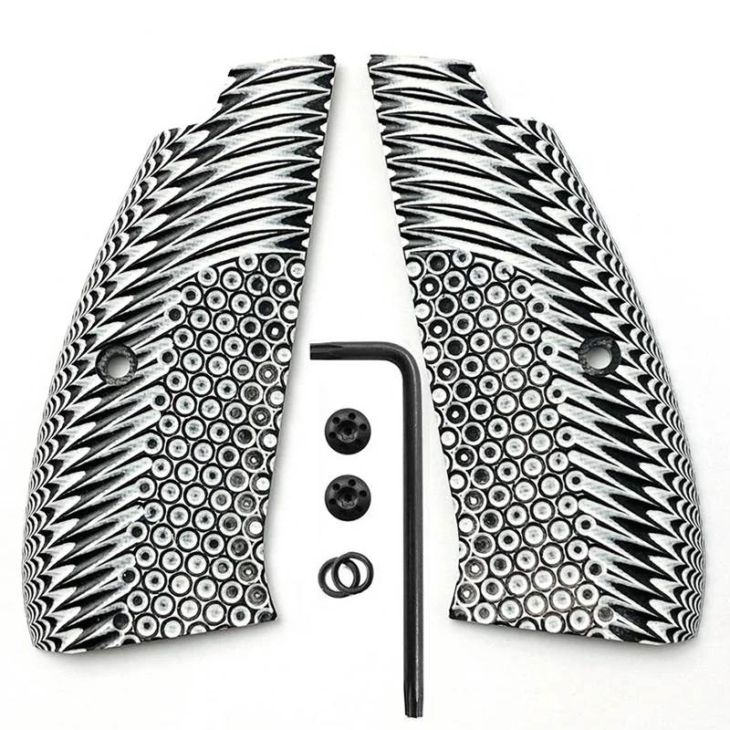 Imagem -04 - Grips Cz75 G10 Grips para cz 75 Full Size Sp01 Series Shadow 75b bd Grips Parafusos Incluído Handle Patches Escala Faça Você Mesmo Materil