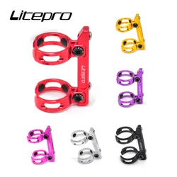 Litepro For Brompton Bike Head Tube Hollow Bottle Cage Holder For Birdy Bicycle Seatpsot 33.9 34.9mm Water Cup Adapter