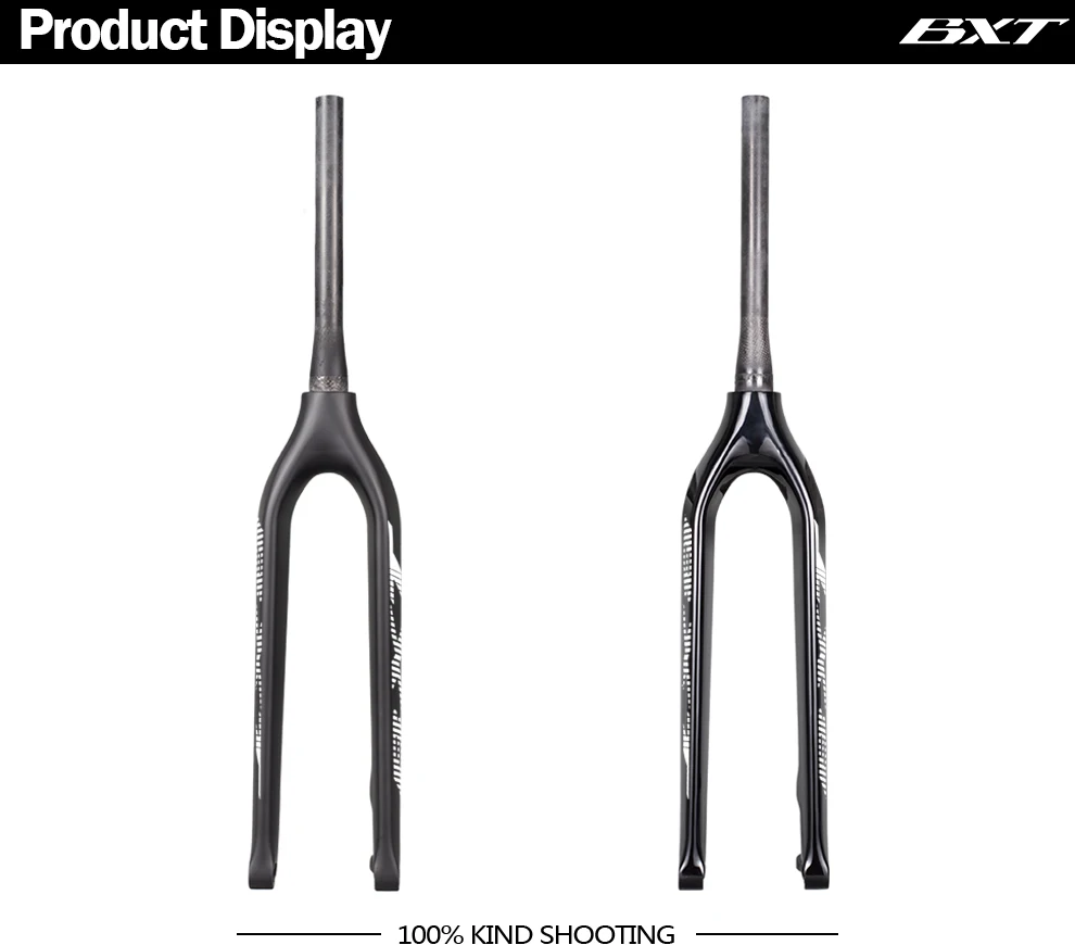 BXT 29er Carbon MTB Gabel 100*15mm Konische Steckachse Fahrrad-Mountainbike-Gabel für Rennzwecke Fahrradgabel Scheibenbremse 160mm – Detail 3