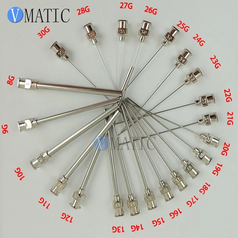 Free Shipping 12Pcs High Precision All Metal Tips Tube Length 75Mm Stainless Steel Needles