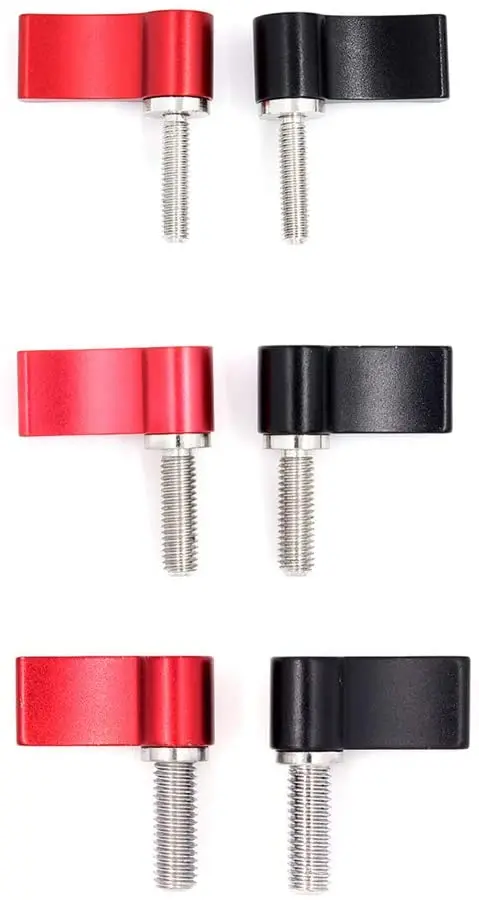 Śruba regulowana ze stopu aluminium M4 M5 M6 z pojedynczą nakrętka motylkowa śruby do Gopro/Xiaoyi/lustrzanka cyfrowa zacisk pręta futerał na aparat