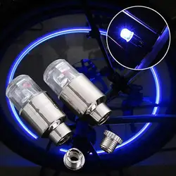 Neon LED The New Cool Bike Tire Wheel LED Lights Gas Nozzle Lamp Comes With Battery Cycle Light Reflector