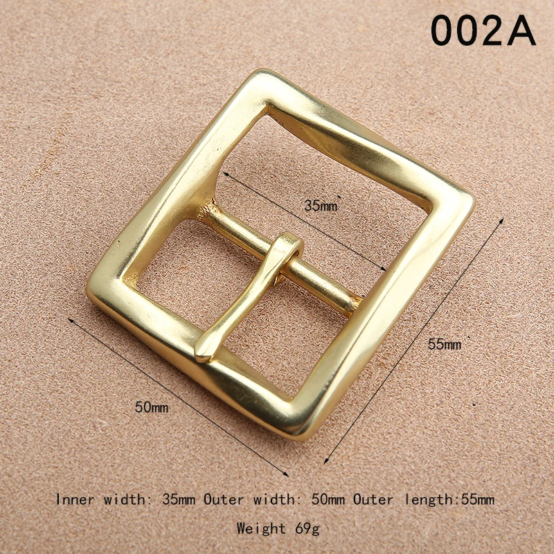 Solid Brass Belt Buckle 35mm Belt Buckle Metal For Men Stainless Steel Single Pin Belt Buckle  for Leather Craft Jeans Webbing