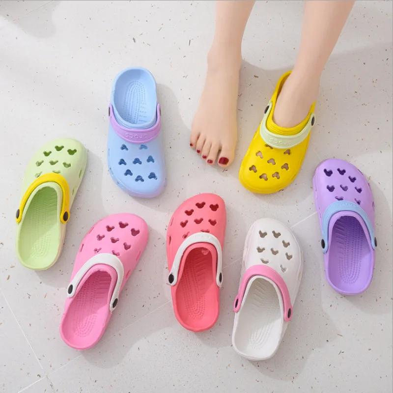 

Women's Summer Sandals 2021 New Breathable Beach Antiskid Dongdong Garden Girl Love Slippers EVA Indoor and Outdoor Slippers