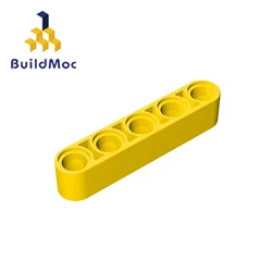 BuildMOC-piezas de bloques de construcción para educación, piezas de bloques de construcción de alta tecnología, Liftarm 1x5 de espesor, 32316