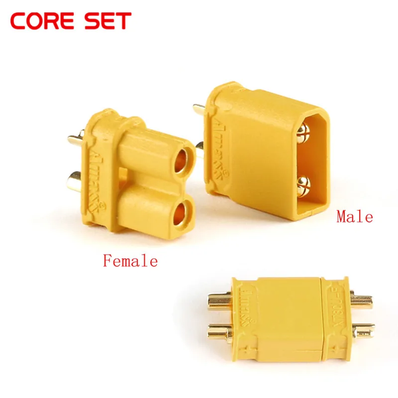 2Pcs XT30U Male Female Bullet Connector Plug the Upgrade XT30 For RC FPV Lipo Battery RC Quadcopter for Amass