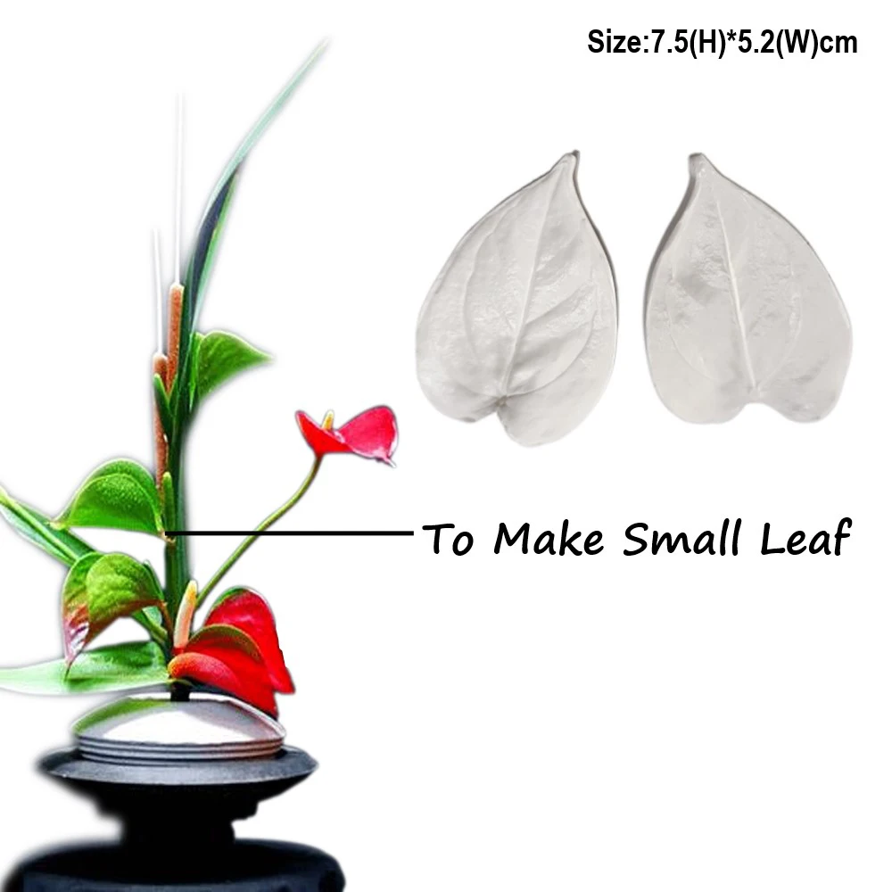 NEW 2PCS Anthurium Flower Silicone Veiner Mold DIY Handmade Fondant Flower Clay Craft Mould Cake Decorating Tool Baking M2823