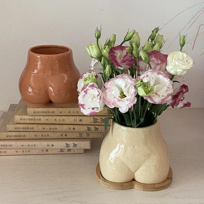 

Nordic Ins Body Art Chest Support Ceramic Vase Office Decoration Home Room Decoration Modern Art Desktop Flower Arrangement Vase