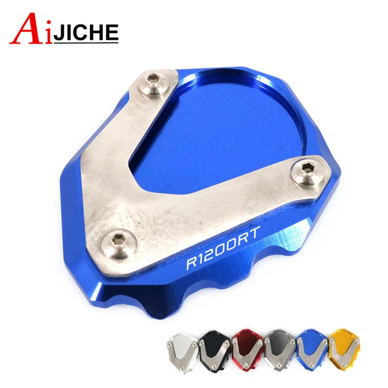 Motorrad CNC Kickstand Fuß Seite Stehen Verlängerung Pad Unterstützung Platte Vergrößern Stehen Für R1200RT R1200 RT R 1200RT 2004-2013