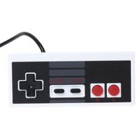 USB Gaming Controller Plug-Play Plastic Black+Gray for NES PC New