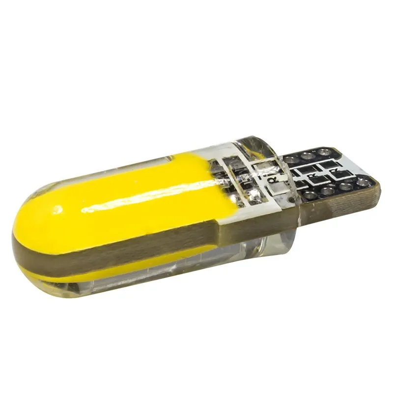 2PCS T10 W5W LED COB for Car Interior Light 12V 12SMD Auto Turn Signal Wedeg Side Dome Reading Lamp License Plate Lights White