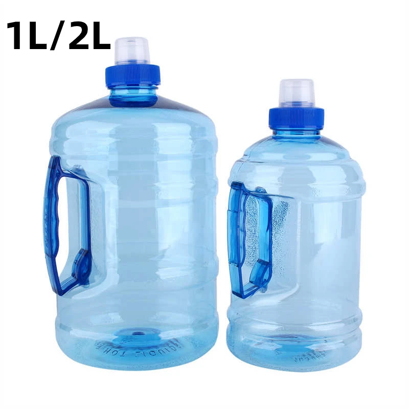 1L 2L Portable Training Water Bottle Large Capacity Camping Outdoor Sports Traveling Drinking Bottle Running Sports Bottle