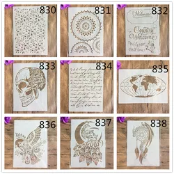 A4 29 * 21cm animal DIY Stencils Wall Painting Scrapbook Coloring Embossing Album Decorative Paper Card Template,wall stencil