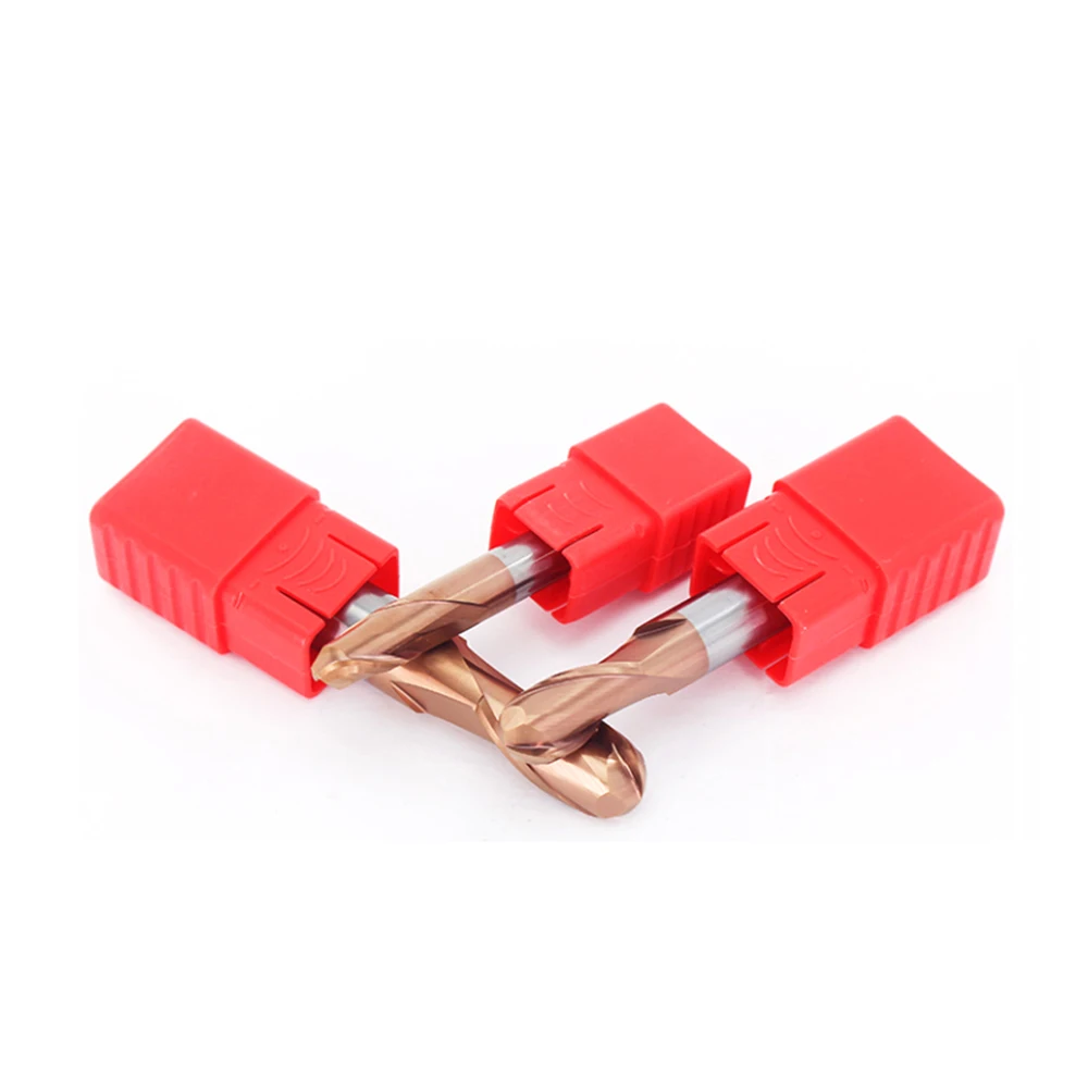 R2mm 2 flutes HRC55 Ball Nose End Mill Tungsten high quality Carbide Cutting tool CNC milling cutter Router Bit Milling Tool