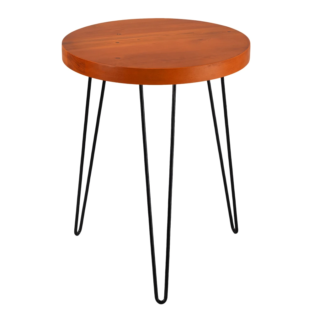 

Round Side Table Wood Top End Table Nightstand/Small Coffee Table for Living Room Accent Tables Cheap for Small Spaces[US-Stock]