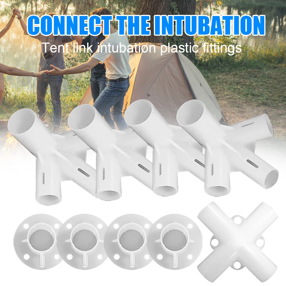 9PCS 40x40mm Tent Connector Parts Tent Replacement Spare Parts Plastic Tent Feet Corner Tent Accessories for Outdoor Camping