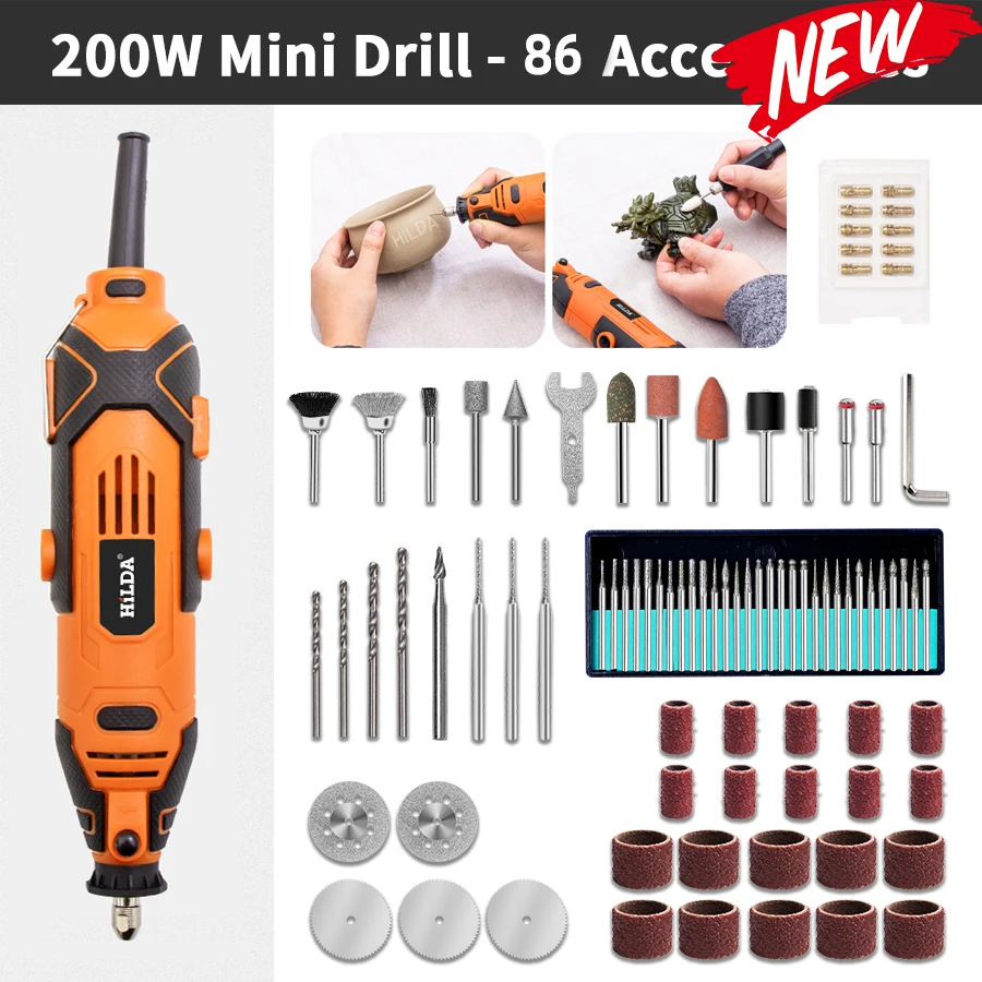 HILDA Engraver Electric Drill Engraving Dremel Rotary Tool Machine With Flexible Shaft New Style Variable Speed Mini Drill