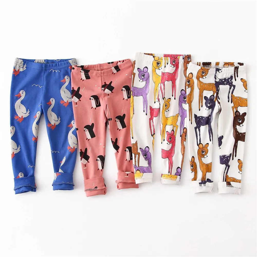 Newborn Pants Leggings Cartoon Animal Pattern Baby leggings Autumn Winter 100% Cotton Soft Girls Pants Baby Boy trousers Pants