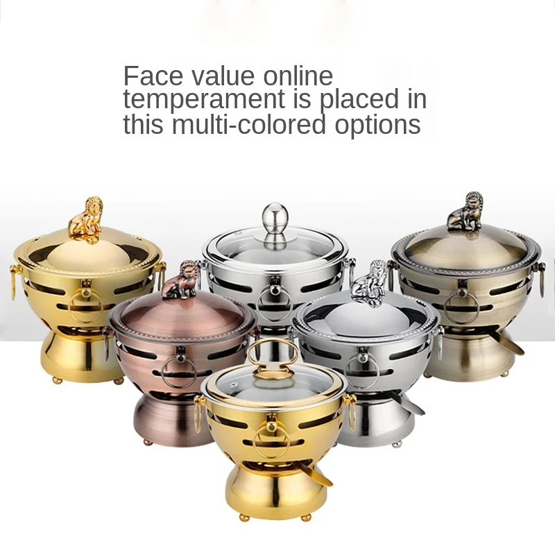 304 Stainless Steel Small Hot Pot One Person One Pot Single Self-Service Small Seafood Alcohol Stove Hot Pot Stove