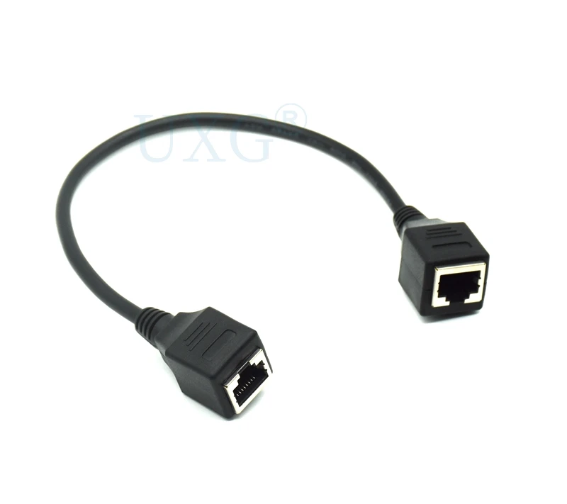 Cat5 RJ45 Female to Female Ethernet LAN Network Extension Cable 30cm 60cm