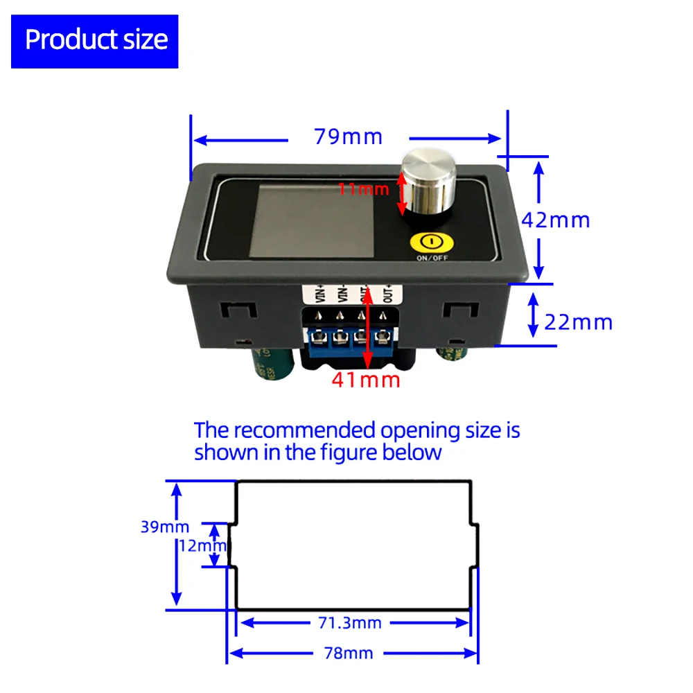 5V 12V Digital Wifi Voltmeter Ammeter Power Energy Meter 0.6V-36V DC-DC Step Down Buck Converter CC CV Power Supply Regulator