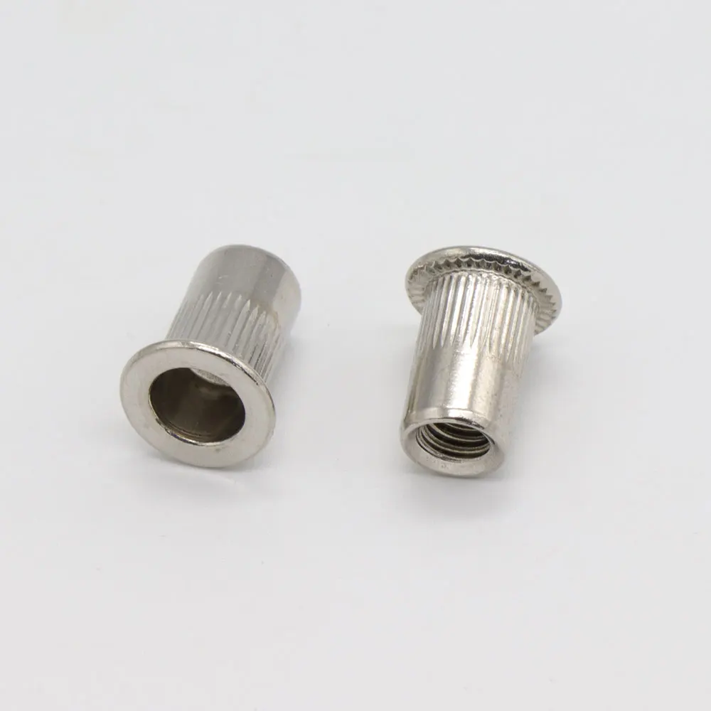 50pcs M3 M4 M5 M6 M8 M10 304 Stainless Steel Carbon Steel Aluminum Flat Countersunk Head Rivet Nut Insert Rivnut Nutsert