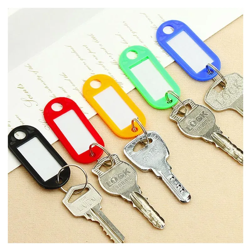 10Pcs Color Empty Key Tags Sign For Keys RFID Card Classification Mark Luggage Tag Apartment Home Hotel Card Keys Keychain