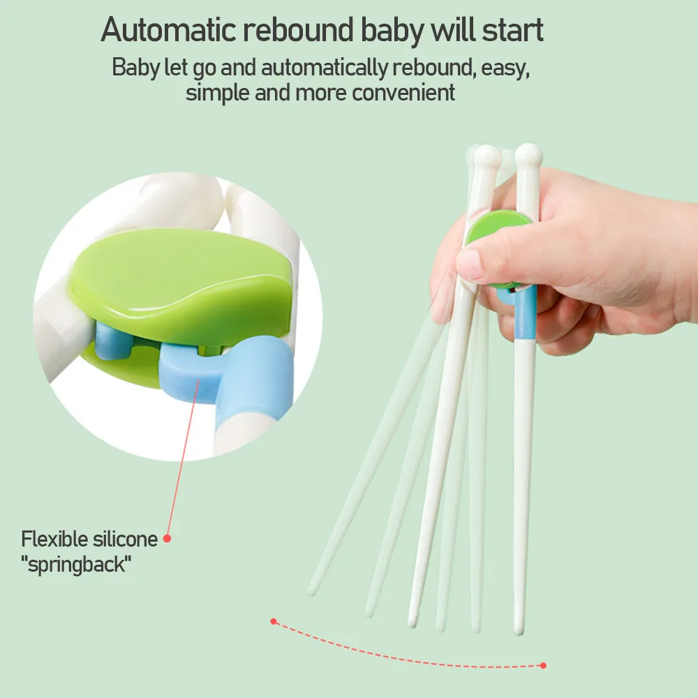 1 Pair Chopsticks For Sushi Baby Kids Cartoon Food Sticks Easy Use Fun Learning Training Helper Dishes Dinner Game Kitchen Tools