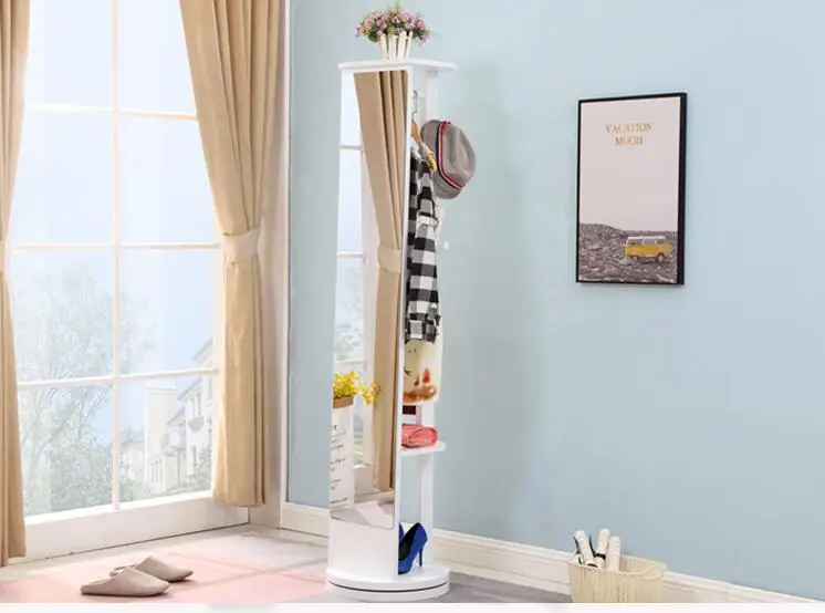 Mirror full-length mirror full-length mirror bedroom floor mirror rotating coat stand multi-functional fitting mirror