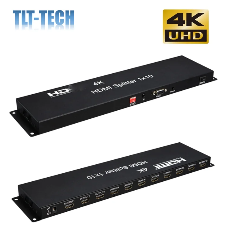 hdmi-splitter1-10出力の4k-hdmiスプリッターフルhd4k-2kエクステンション付き3d解決232-rs管理