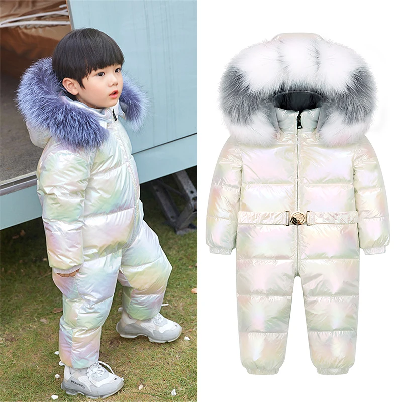 

Orangemom Brand 2023 New Winter One Piece Snowsuit Down Jacket For Boys Girl White Outerwear Coat Thicken Waterproof Clothes