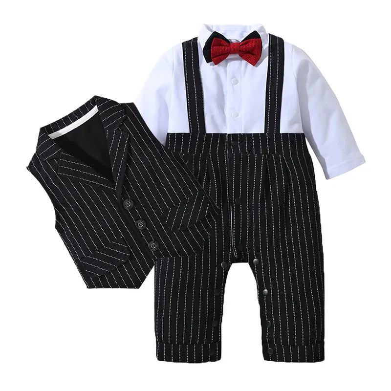 

Children Gentleman Clothes Kids Boys Cotton Suit T-Shirt Pants Spring Autumn Baby Formal boy Clothing Infant Romper Tracksuit