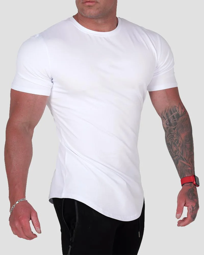 Men T-shirt Summer T-shirt Men Fitness Workout Casual Streetwear Gym T-shirt Casual  Bodybuilding cotton Tee Tops