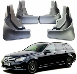 4pcs Set Mud Flap Splash Guard Fender For 2011-2014 Mercedes Benz C Class Sport T-Model S204 Mudguards Front Rear Car Mud Flaps