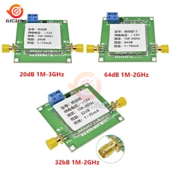 12v 1-3000mhz 2.4ghz 20db/0.01-2000mhz 2ghz 32db/0.1-2ghz 64db lna rfブロードバンドノイズアンプモジュールuhf hf vhf