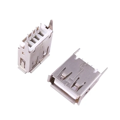 10PcsUSB Type A Standard Port Female Solder Jacks Connector PCB Socket type 180 Degrees Vertical 4pins USB Interface
