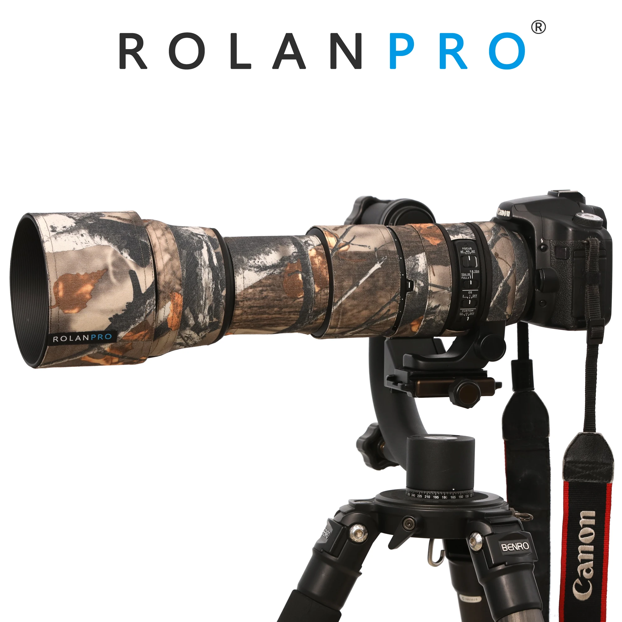 

ROLANPRO Lens Camouflage Coat Rain Cover for SIGMA 150-600mm F5-6.3 DG OS HSM Contemporary (AF Version) Lens Protective Sleeve