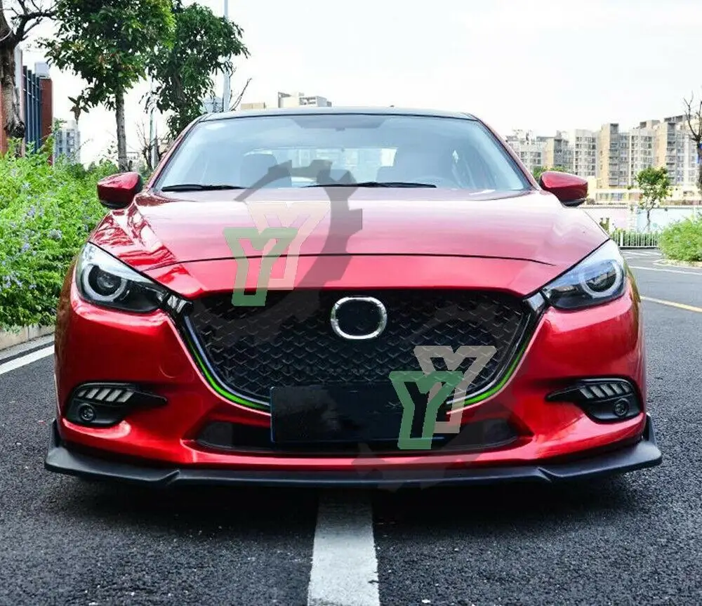 

High quality ABS glossy black front bumper honeycomb grille for Mazda 3 Axela 2017 2018 grille mesh