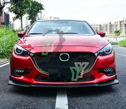 High quality ABS glossy black front bumper honeycomb grille for Mazda 3 Axela 2017 2018 grille mesh